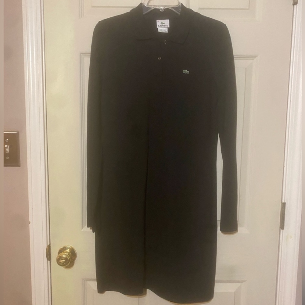 Lacoste Black Crew Neck Dress